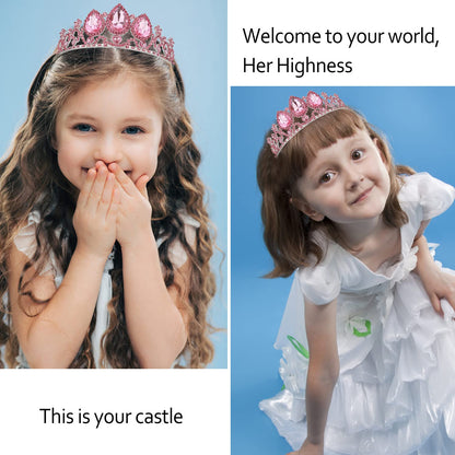 Velscrun Girls Rapunzel Crown, Princess Tiara Headband, Multicolored Crowns for Birthday Party and Halloween Cosplay