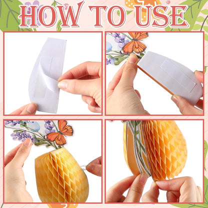 Vicenpal 12 Pcs Wildflowers Honeycomb Centerpieces Wildflowers Party Decorations 3D Summer Table Decor Flower Centerpieces for Birthday Baby Shower Wedding Party Office Home Decorations