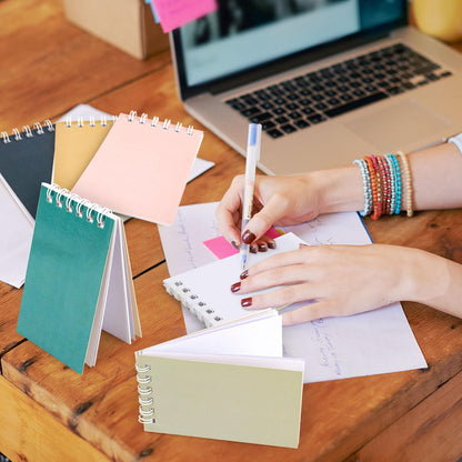 24 Pcs Mini Notebook Party Favor Small Pocket Notebook Colorful Shiny Cover Notebooks Small Spiral Notepad Memo Note Pads for Work Home Office School Classroom Supplies