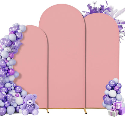 3-Piece Arch Cover Bundle – 7.2FT, 6.6FT & 6FT Stretch Spandex Backdrop Set – Wedding, Birthday & Photo Booth Arch Covers for Every Event