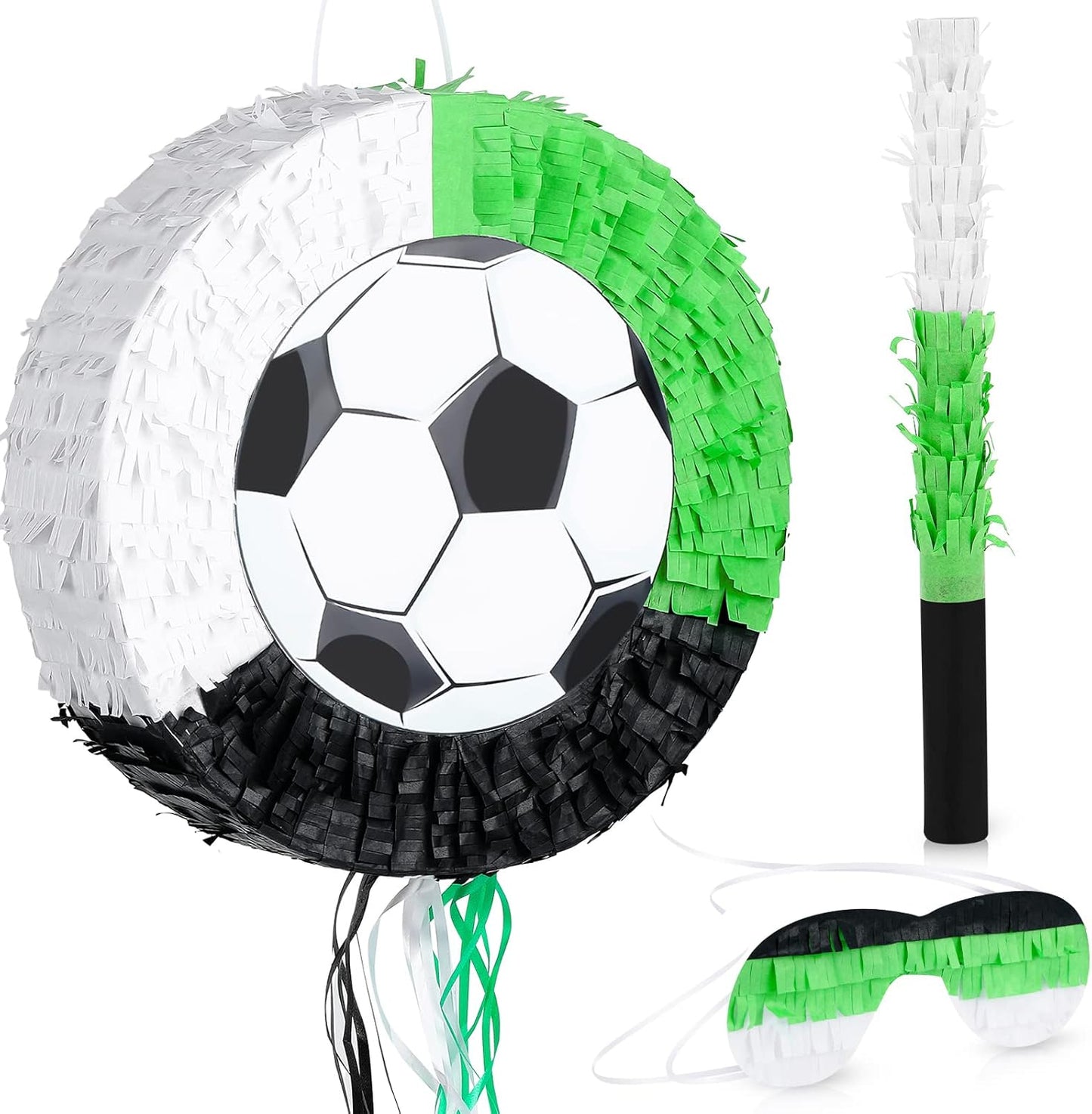 Deekin 3 Pcs Dart Piñata Set Include Large Dart Gun Shooting Target Piñata with Stick Eye Mask for Kids Birthday Party Game Favors Supplies 12.8x12.8 Inch
