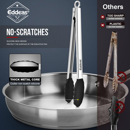 EDDEAS 12 PCS Small Serving Tongs, 4.3" Mini Gold Tongs, Gold Kitchen Tongs for Serving Food, Coffee Bar, Tea Party, Desserts Party and Ice Bucket