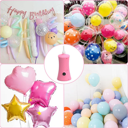 Balloon Pump Electric - Portable Air Balloon Pump for Long Balloons, Balloon Blower Inflator Machine for Twisty, Animal Classic Round, Foil, Latex Balloons