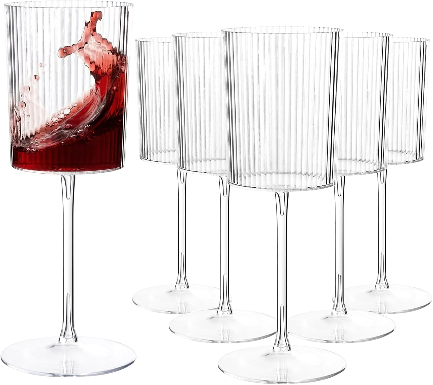Ciaell 36 Pack Plastic Champagne Flutes - 6 Oz Disposable Champagne Glasses - Square Clear Plastic Toasting Glasses for Party Birthday Anniversary Wedding