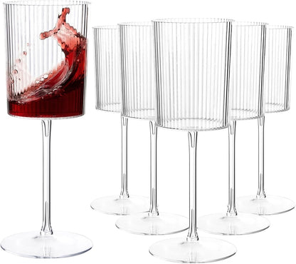 Ciaell 36 Pack Plastic Champagne Flutes - 6 Oz Disposable Champagne Glasses - Square Clear Plastic Toasting Glasses for Party Birthday Anniversary Wedding