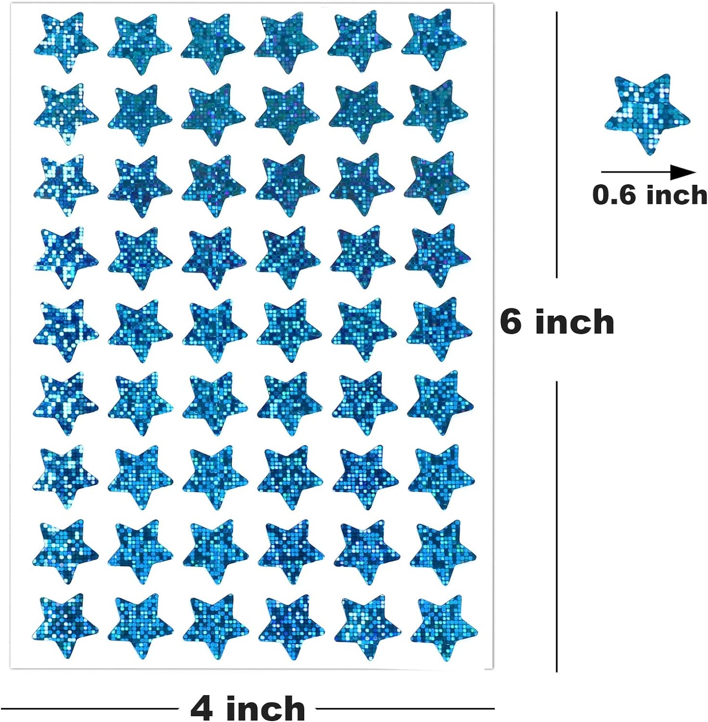 1620 Pcs Holographic Rainbow Small Star Stickers for Kids Reward, Behavior Chart, Student Planner and School Classroom Teacher Supplies, 0.6" Diameter