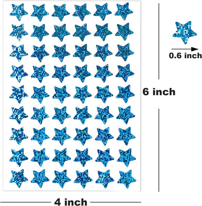 1620 Pcs Holographic Rainbow Small Star Stickers for Kids Reward, Behavior Chart, Student Planner and School Classroom Teacher Supplies, 0.6" Diameter