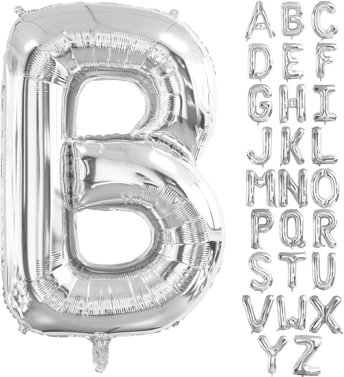 Lovoir 40 Inch Large Silver Letter M Balloons Big Size Jumbo Mylar Foil Helium Balloon for Birthday Party Celebration Decorations Alphabet Silver M