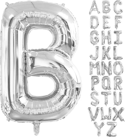 Lovoir 40 Inch Large Silver Letter M Balloons Big Size Jumbo Mylar Foil Helium Balloon for Birthday Party Celebration Decorations Alphabet Silver M