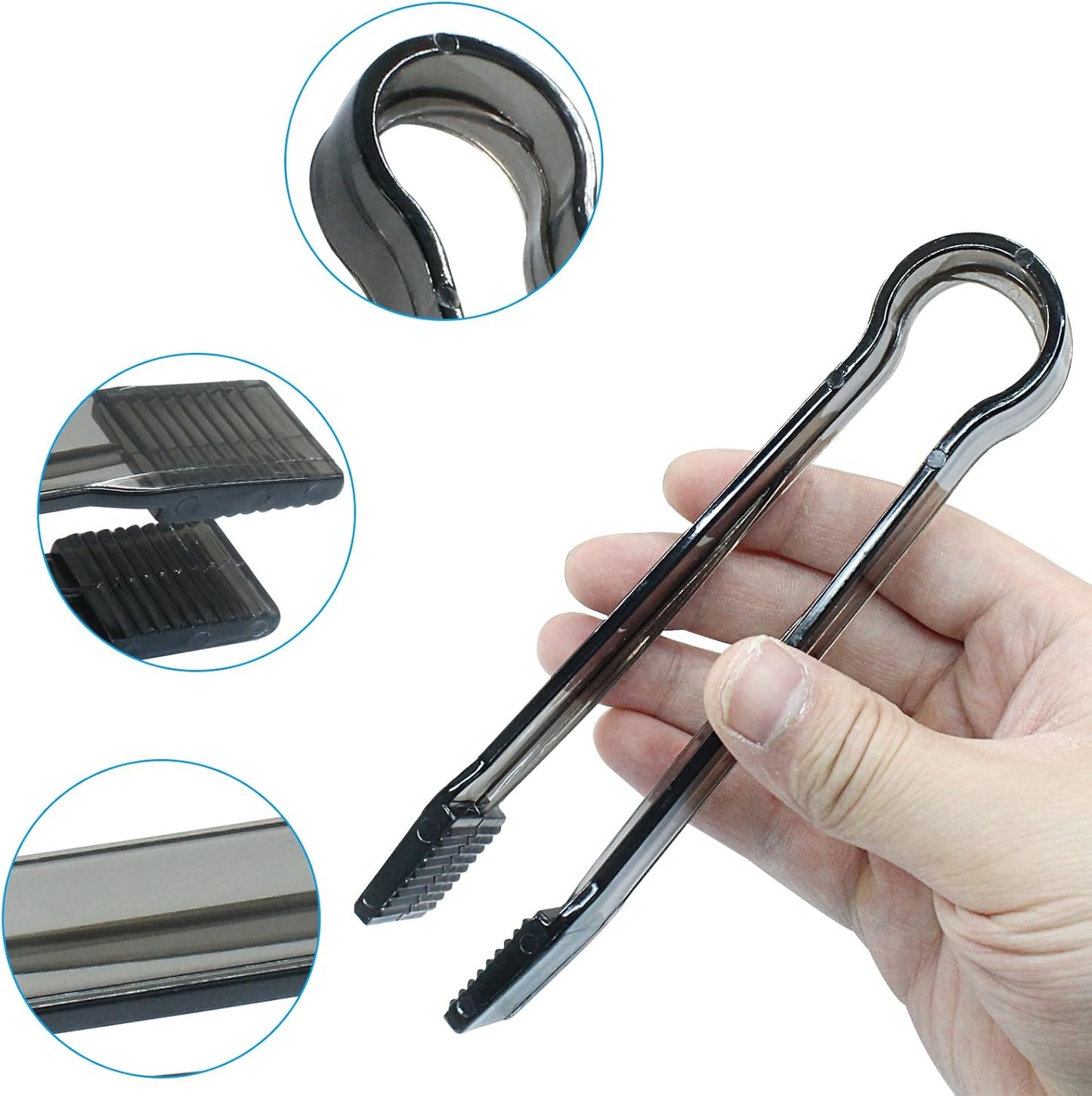 8 Pcs Plastic Buffet Serving Tongs, Mini Appetizers Tongs for Food(Clear)