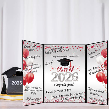 QIYANPAX Graduation Guest Book 2026, Blue and Gold Graduation Decorations Class of 2026, Graduation Signature Book, Congrats Grad Guest Book Alternative, Unique Graduation Gifts