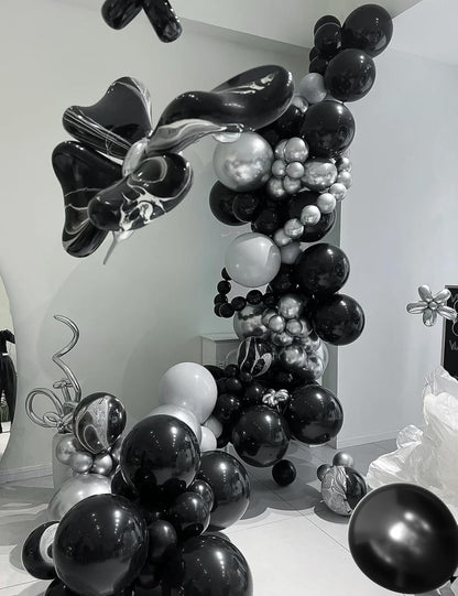 Party Balloons 12inch 50 Pcs Latex Confetti Balloons Birthday Balloons Party Decoration Wedding Baby Shower Christmas Party-Confetti Silver