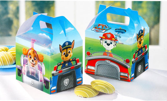 Paw Patrol Treat Boxes Set for Celebrations - Bundle with 24 Favor Boxes for Birthdays, Prizes, Plus Stickers, More | Paw Patrol Party Favors for Boys, Girls