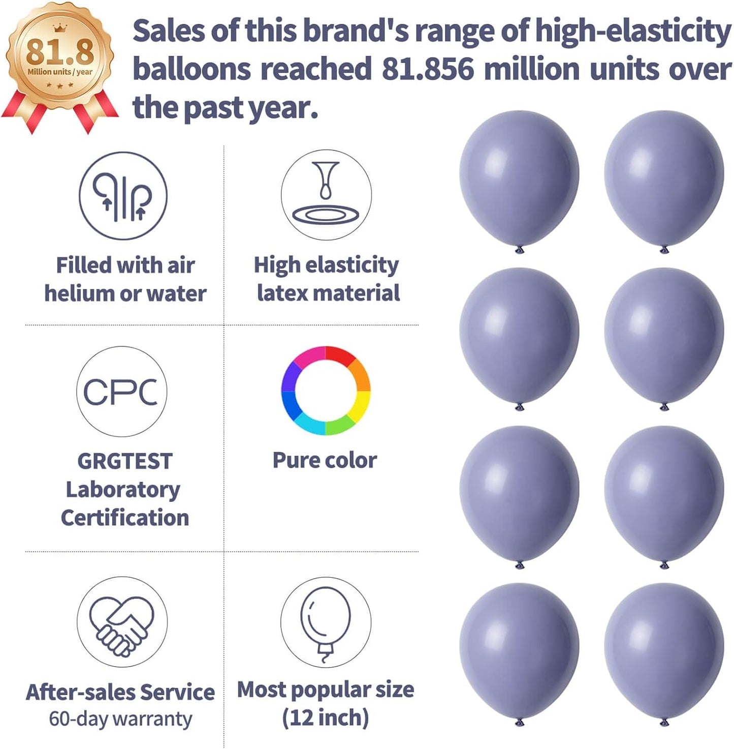 110pcs Black Balloon 12 inch, Black Latex Balloons for Birthday Party Baby Shower Wedding(with 2 Ribbons). - Colors A