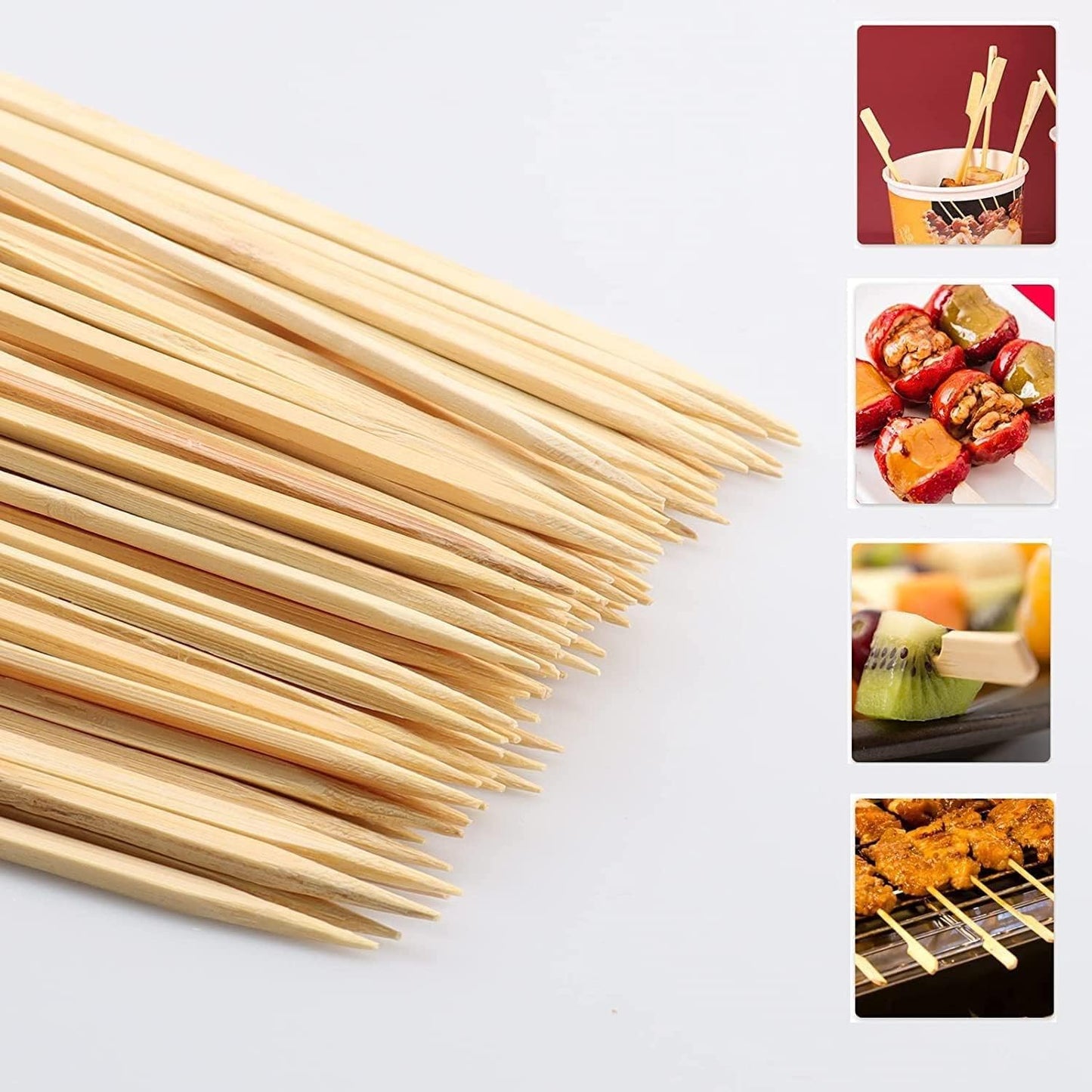 Candy Making Skewer Sticks 6 INCH - Natural Birch Wooden - Perfect for Cotton Candy, Caramel Apples, Cake Pops, and More - 70 Pack - Ideal for Corn Dogs and Sausages - Premium Quality