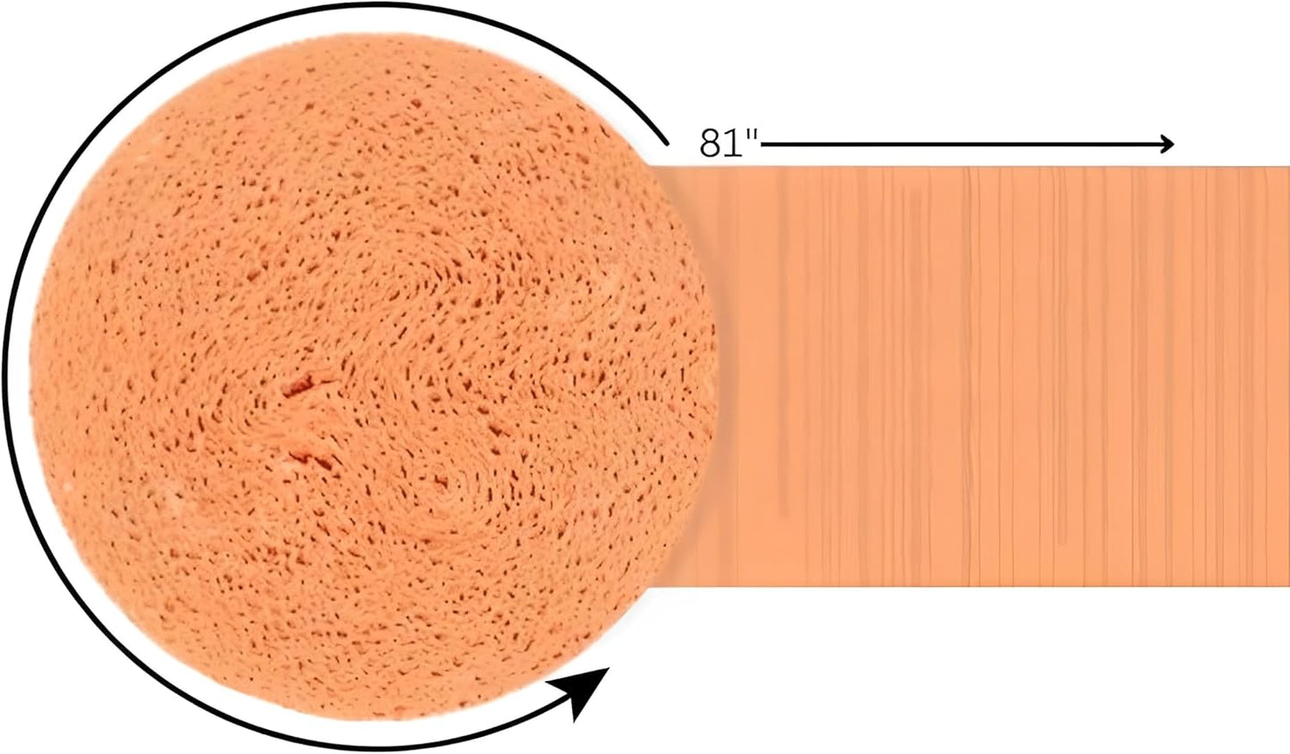 Peach Crepe Paper Roll - 81' - Premium Quality, Shrink Wrapped - Perfect for Crafts, Decorations & Events