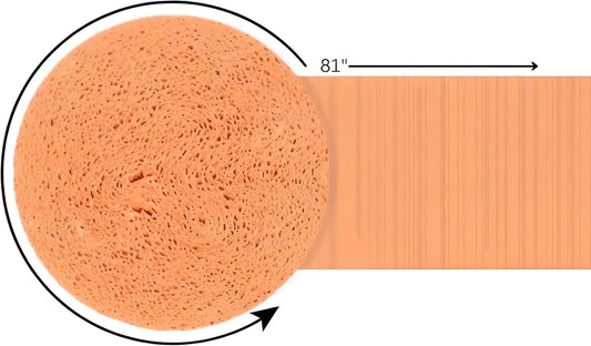 Peach Crepe Paper Roll - 81' - Premium Quality, Shrink Wrapped - Perfect for Crafts, Decorations & Events