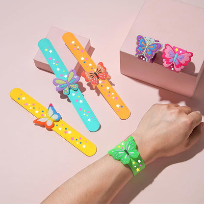 Cat Slap Bracelets for party- Silicone Wristbands Adjustable Party Favors, Classroom Prizes, Carnival Games - Birthday Gifts for Adults(6Pack)-LOCHSOEL