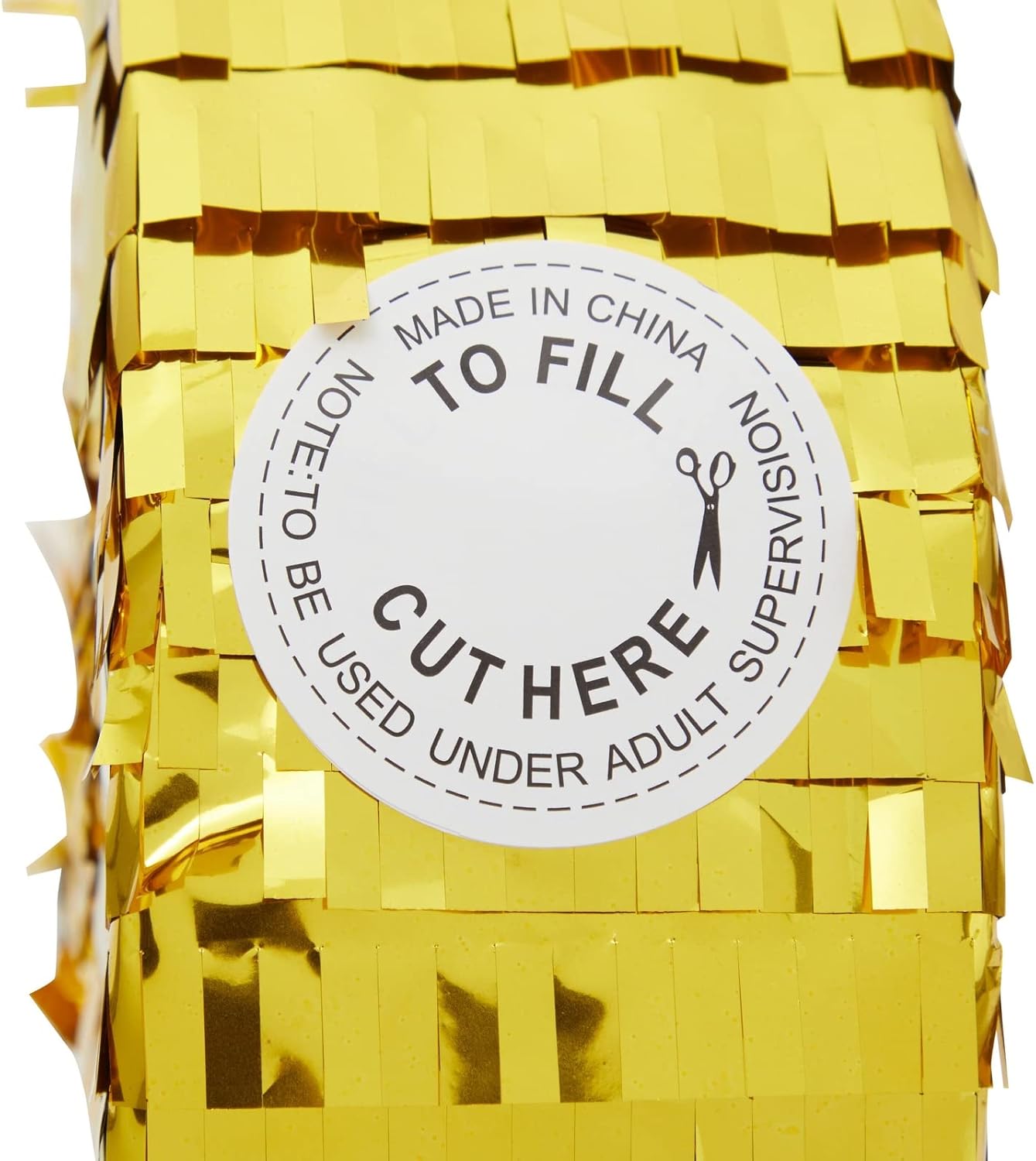 Juvale Gold Foil Number 3 Pinata - Spacious Candy & Toy Holder Birthday Pinata - Hangable Party Decor - 11.1 x 2.9 x 16.1 in, Paper, Gold