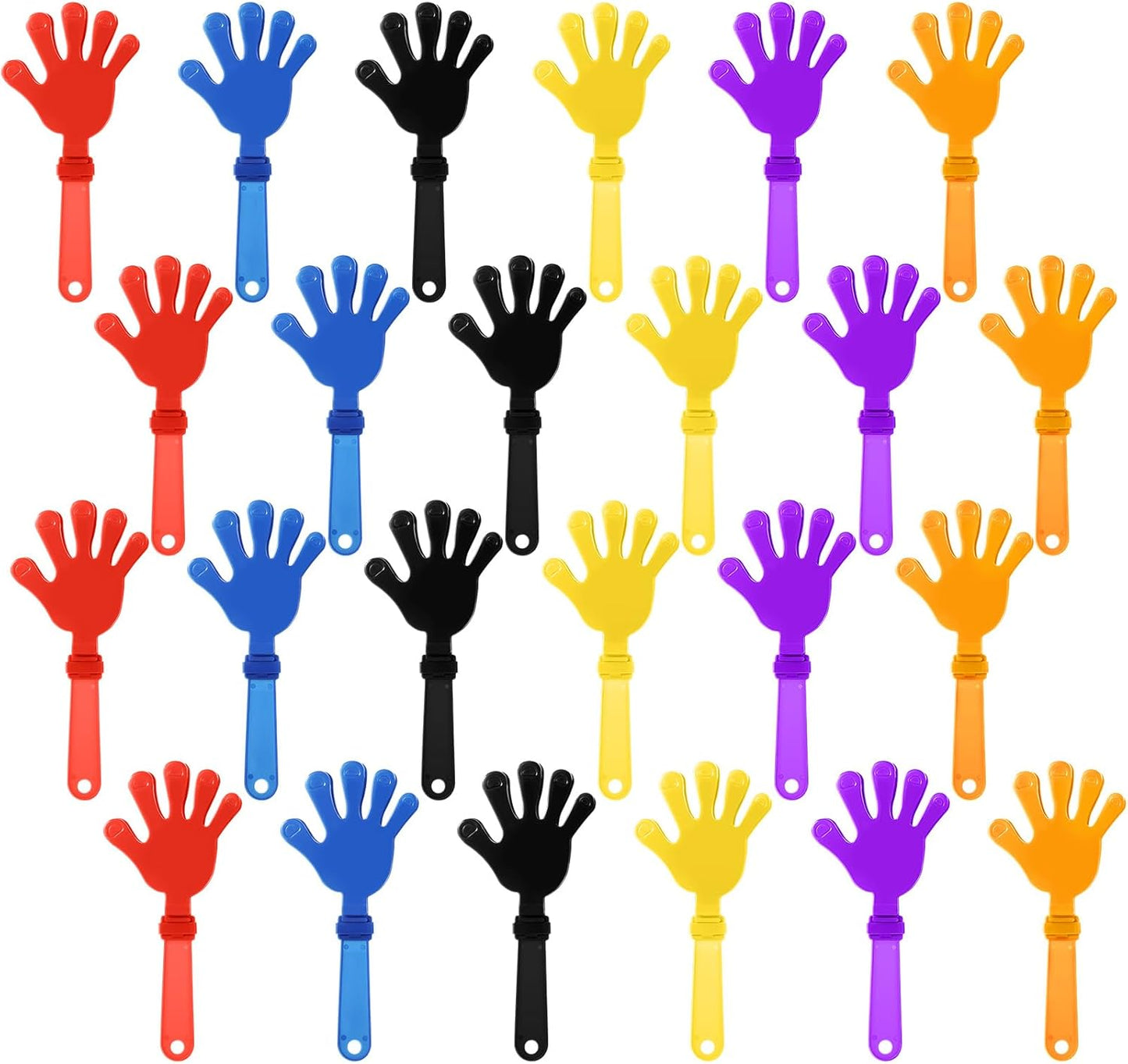 24 Pcs Orange Hand Clappers 7.5 Inch Clappers Noisemakers Noise Makers Party Favors Plastic Party Clapper for Sporting Events Cheers Ball Dance Basketball Football Noisemakers（Orange）