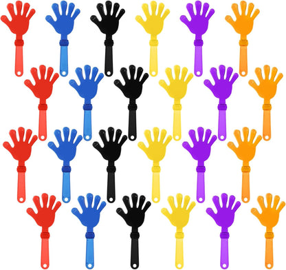 24 Pcs Orange Hand Clappers 7.5 Inch Clappers Noisemakers Noise Makers Party Favors Plastic Party Clapper for Sporting Events Cheers Ball Dance Basketball Football Noisemakers（Orange）