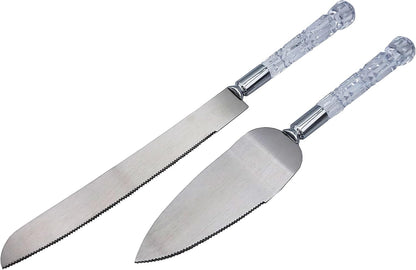 GIFTS INFINITY Personalized Wedding Cake Knife and Server Set with Engraving – Cake Cutting Utensil Set, Keepsake Gift for Wedding, Anniversary, Reception, Birthday & Other Occasions (CH-101WB)