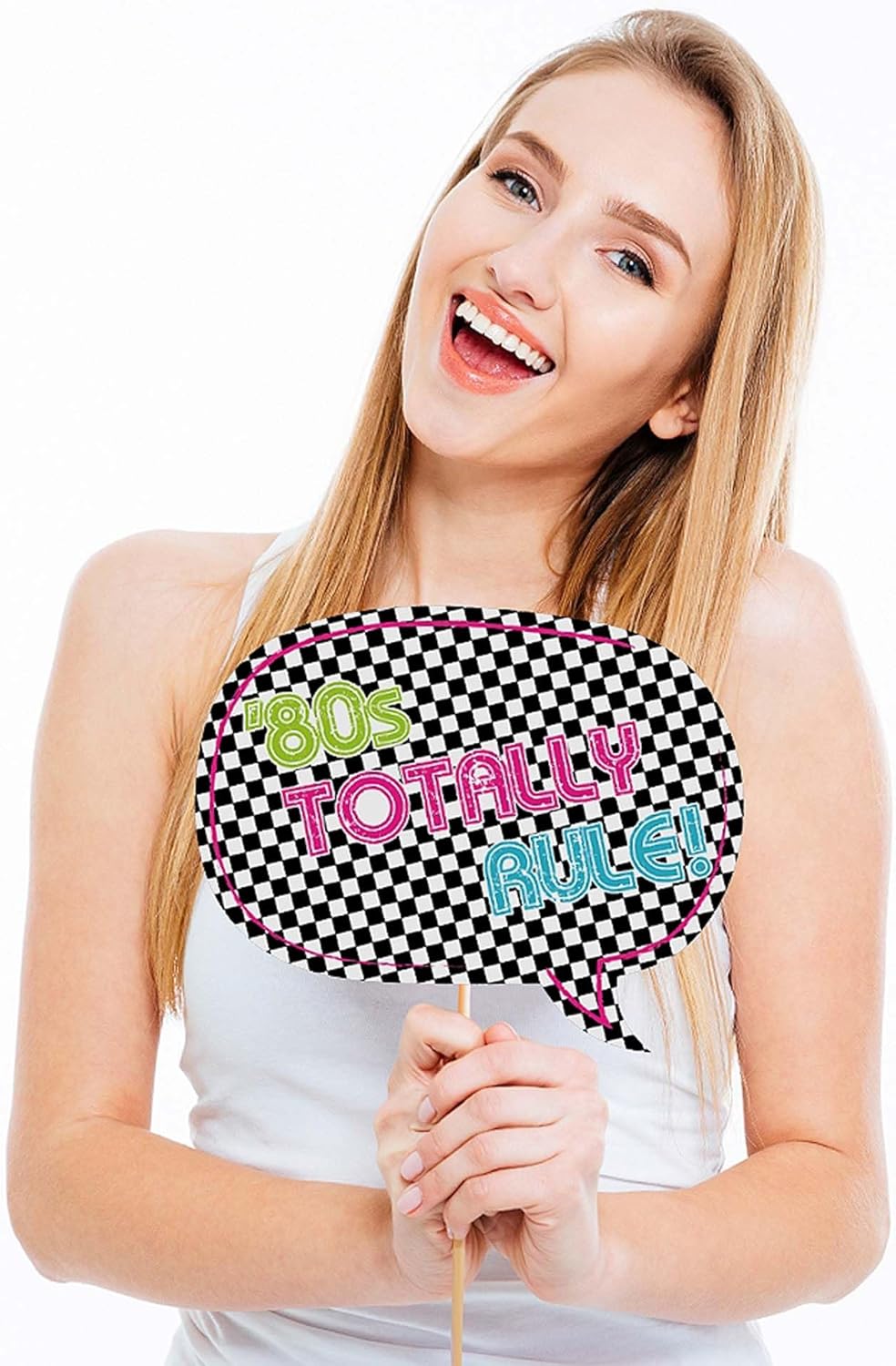 Big Dot of Happiness 80's Retro - Totally 1980s Photo Booth Props Kit - 20 Count