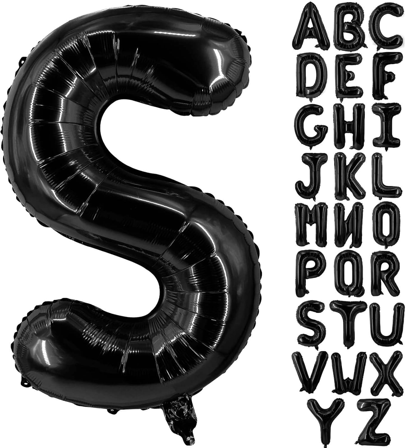 Lovoir 40 Inch Large Black Letter A Balloons Big Size Jumbo Mylar Foil Helium Balloon for Birthday Party Celebration Decorations Alphabet Black A