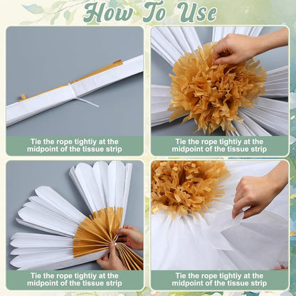 Chunful 5 Pcs 30'' 24'' Gaint Pastel Tissue Paper Flowers Decoration Large Hanging Tissue Paper Pom Poms Decor for Pastel Birthday Bachelorette Wedding Baby Shower Bridal Shower Easter Party Decor