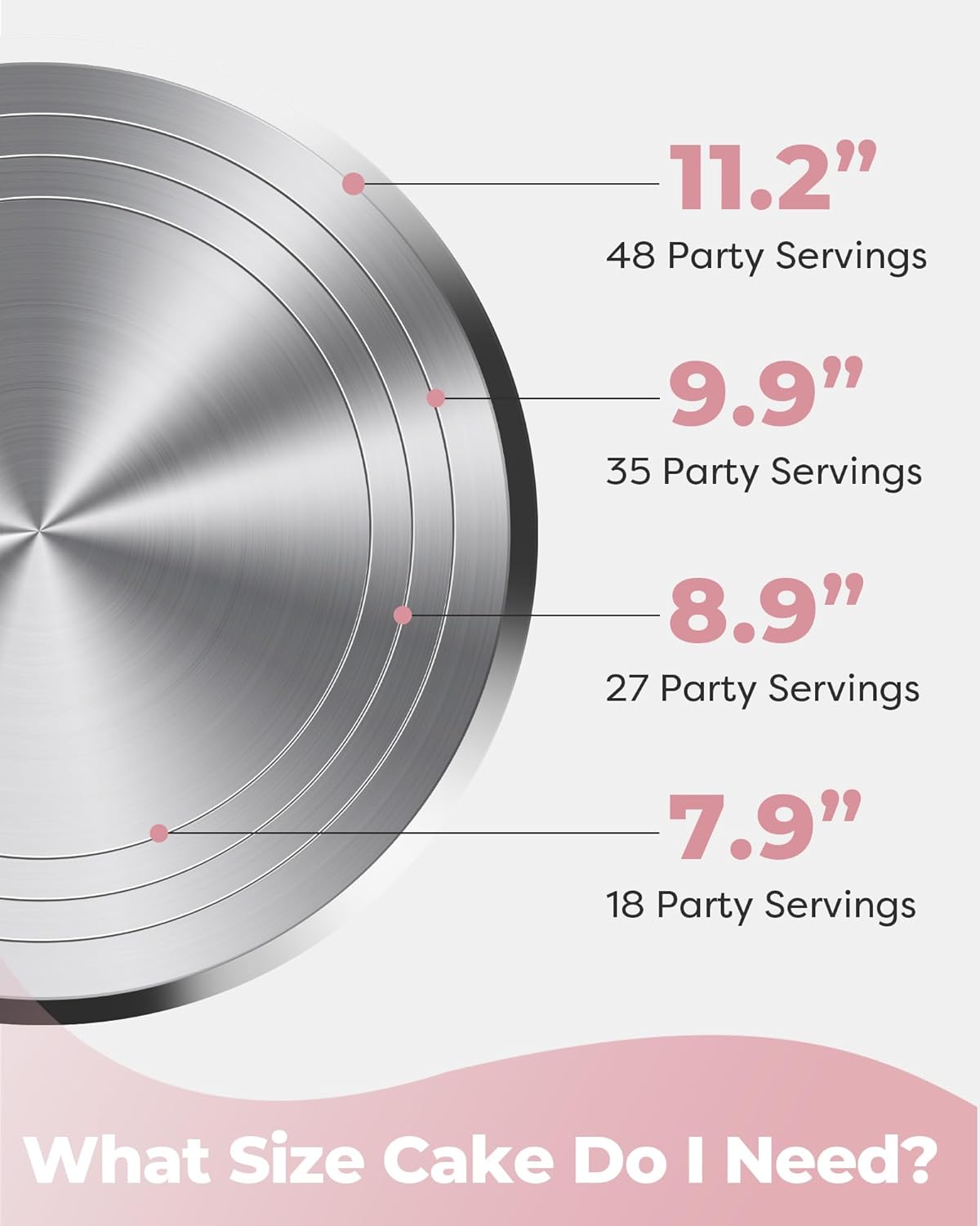 Kootek Aluminium Alloy Revolving Cake Stand 12 Inch Rotating Cake Turntable for Cake, Cupcake Decorating Supplies for Mother's Day
