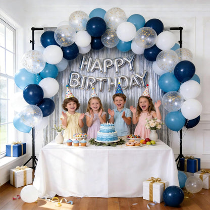 ShowMaven Backdrop Stand, 6.4ft x 10ft Adjustable Photo Background Stand with Carry Bag for Photography Photo Video Studio, Baby Shower, Birthday Party (6.4ftx10ft)