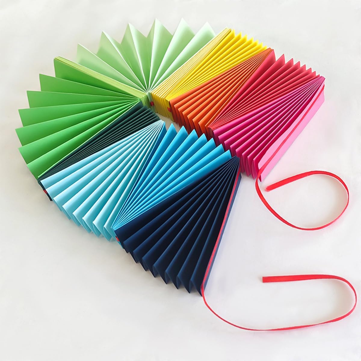 Paper Fan Garland - Paper Fan Garland Party Decorations - Perfect for Birthday Parties, Holiday Decorations, Family Gatherings, Weddings and More (Red)