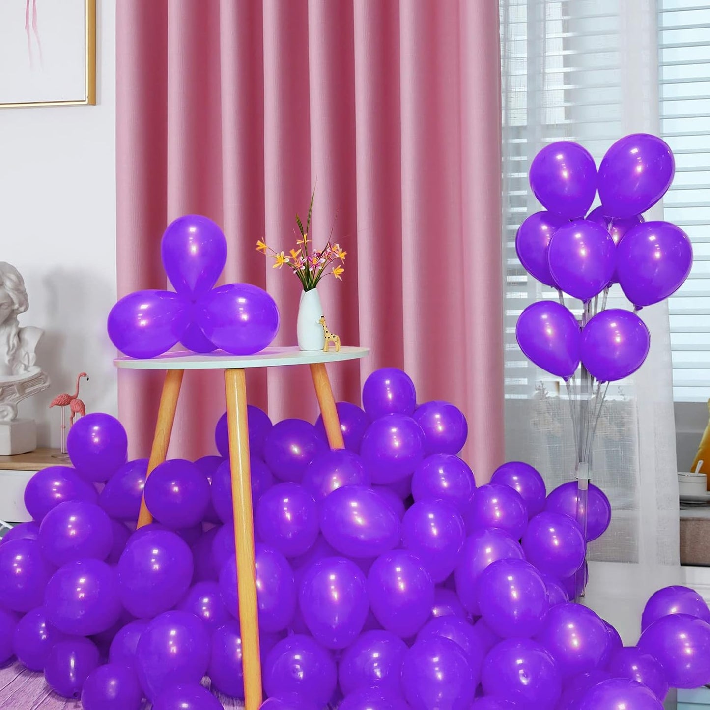 110pcs Black Balloon 12 inch, Black Latex Balloons for Birthday Party Baby Shower Wedding(with 2 Ribbons). - Colors B