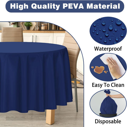 Kopokita 2PCS Black Plastic Tablecloths 54 x 108 Inch, Disposable Table Cloths Rectangle Party Table Covers