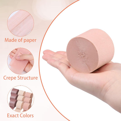 Pastel Crepe Paper Streamers 9 Rolls 738ft,Fancy Streamers Party Decorations for Birthday Mother's Day Wedding Holiday Decorations DIY Gift Wrapping, 1.77 Inch x 82 Ft/Roll