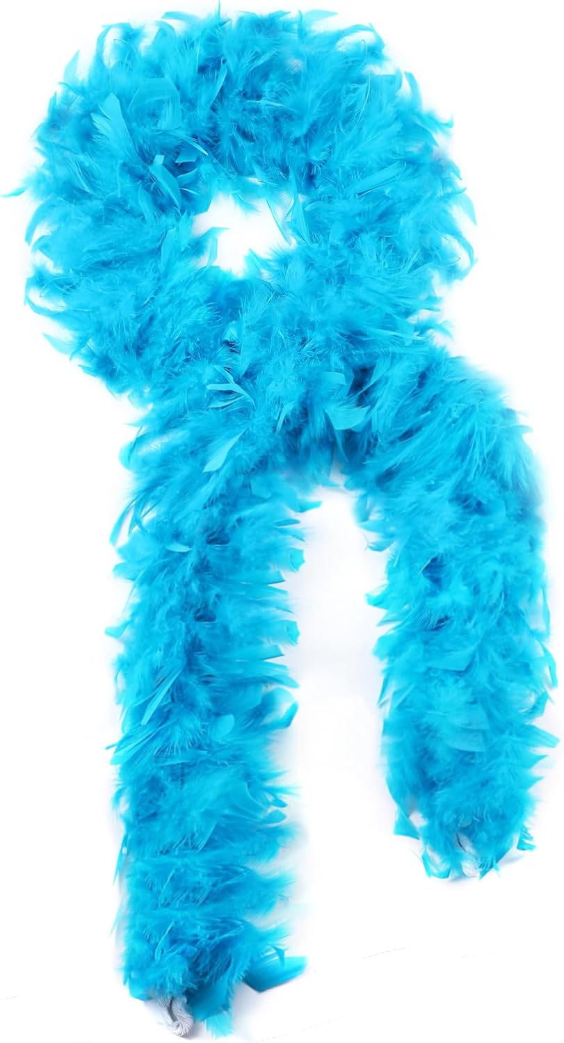 SOGUGOM Red 35g Feather Boas - 2 Yards Boa Feathers for Party, Wedding, Centerpieces, Concert, Costume and Christmas Tree(Red)