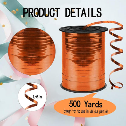 500 Yards Curling Ribbon,1/5 Inch Shiny Black Ribbon,Balloon String, Party Decoration,Ribbons for Florist Flower Bows for Graduation Supplies
