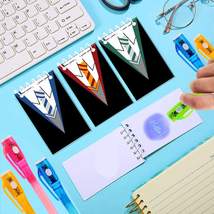 24 Pcs Magical Wizard School party favors |12 invisible ink pen and mini Notepads| Magical Wizard School party Goodie Bag Stuffers, Classroom Prizes, party supplies