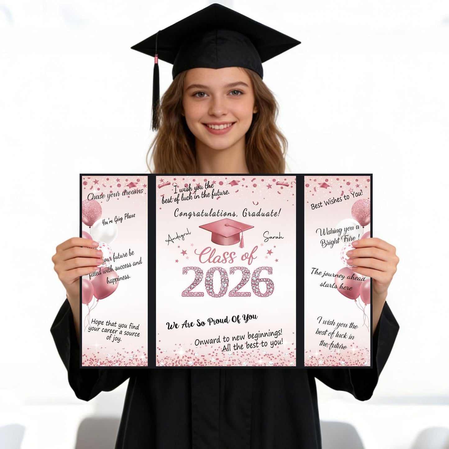 QIYANPAX Graduation Guest Book 2026, Blue and Gold Graduation Decorations Class of 2026, Graduation Signature Book, Congrats Grad Guest Book Alternative, Unique Graduation Gifts