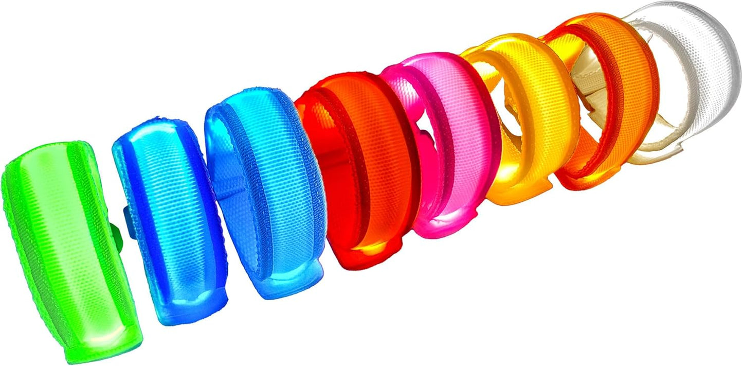 KIRALUMI 8 PCS LED Glow Bracelets, Light Up Bracelets for Kids Adults - Christmas Glow in The Dark Party Bracelets Favors Supplies for Concerts, Festivals, Game Prizes, Sports, Rave Accessories.