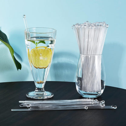ALINK 50 Counts Gold Glitter Plastic Swizzle Sticks, Crystal Cake Pops, Cocktail Coffee Drink Stirrers, 7.24 Inch