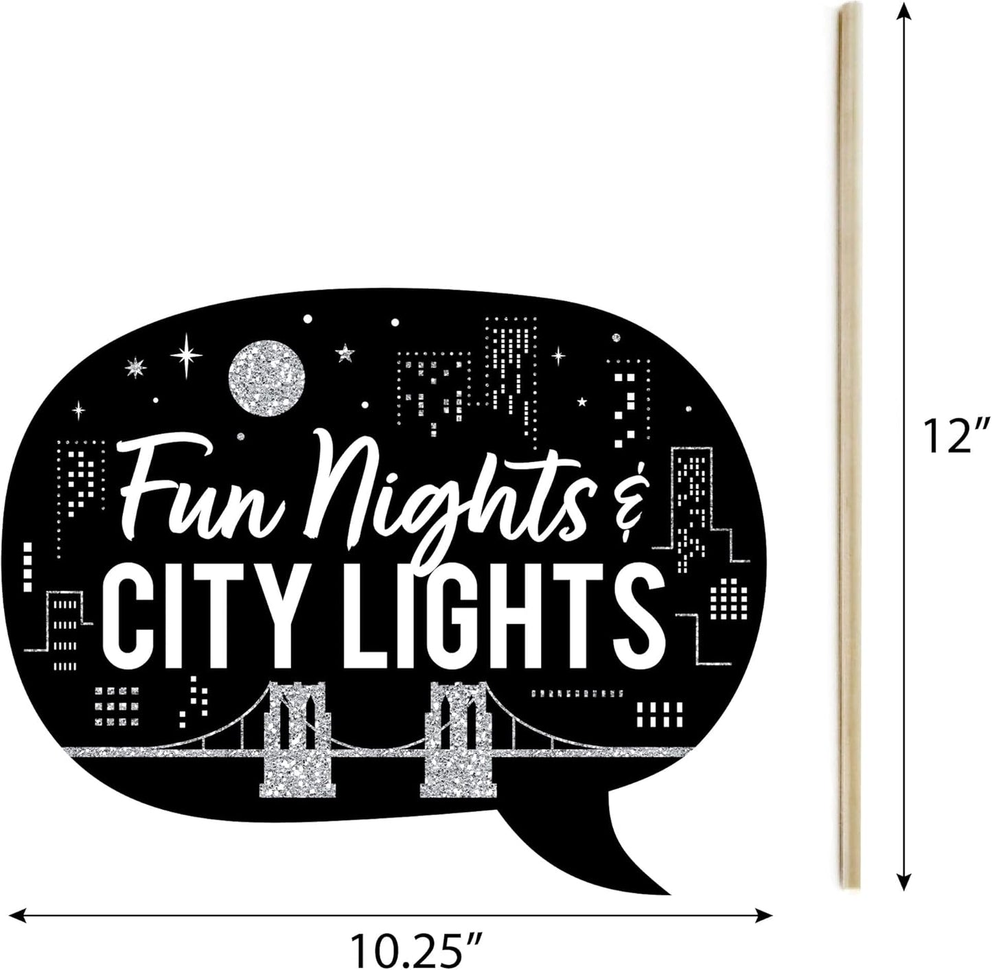 Big Dot of Happiness Prom - Photo Booth Props Kit, Dance Decorations, Photography Accessories, Party Decor- 20 Piece set