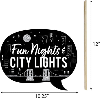 Big Dot of Happiness Prom - Photo Booth Props Kit, Dance Decorations, Photography Accessories, Party Decor- 20 Piece set