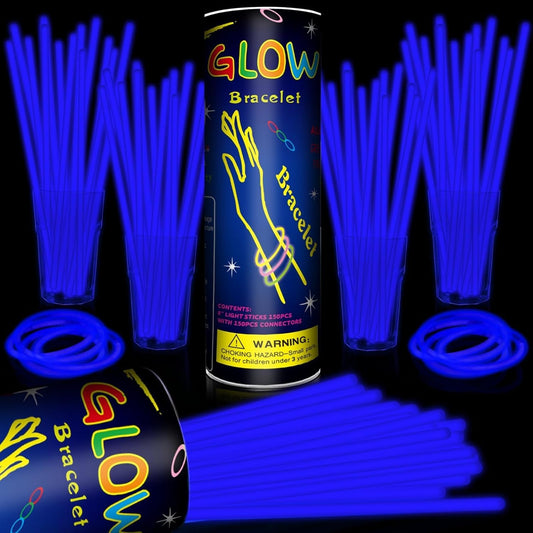 200 Pack 8'' Glow Sticks Bulk Party Favors Green Light Up Sticks with Connectors Neon Glow in the Dark Party Supplies Bracelets for Holiday Birthday Party Decoration(Green)
