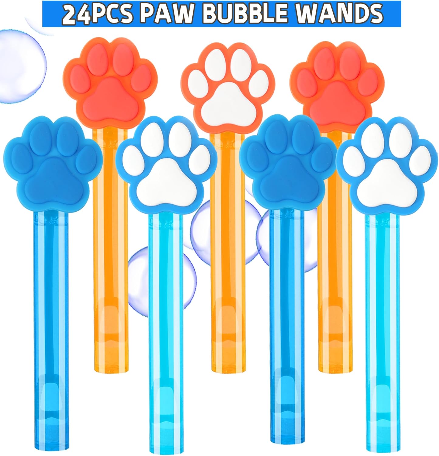 24PCS Animal Bubble Wands for Wild One Birthday Baby Shower Decorations Safari Jungle Theme Party Favors Supplies, Pinata Goodie Bags Filler, Classroom Prizes, Valentines Gifts, Easter Stuffers