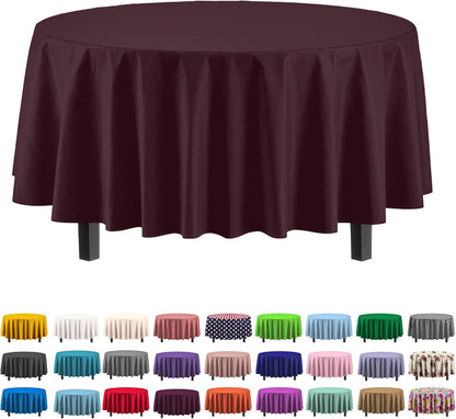 Exquisite Party Solids 6-Pack Premium Plastic Tablecloth 54in. x 108in. Rectangle Plastic Table Cover - Navy