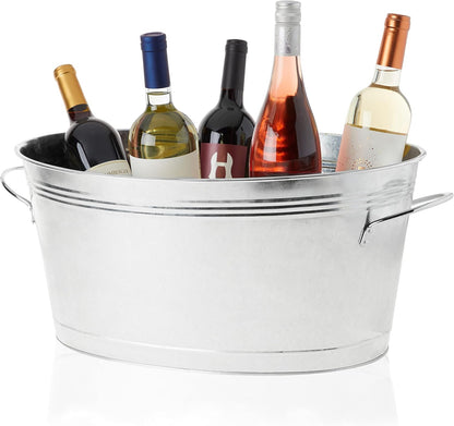 True Clear Acrylic Ice Bucket with Handles, 3-Liter Capacity, Durable Wine and Champagne Bucket, Perfect Ice Buckets for Parties, BBQs, Weddings, Picnics, Holidays, Outdoors, 8.75" x 8.25", Set of 1