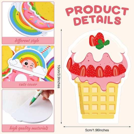Glenmal 24 Pack Mini Cute Notebooks for Kids Kawaii Pocket Notebooks Bulk with Covers in 6 Design Small Notepads for Girls School Supplies (Cute)