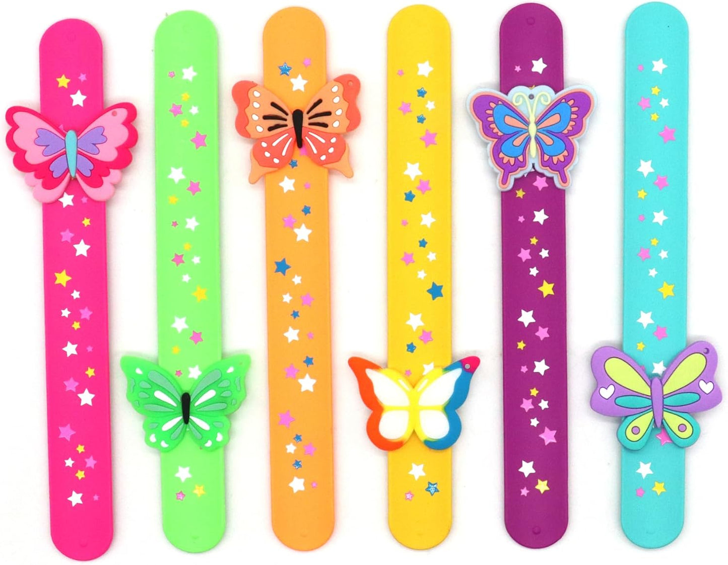 Cat Slap Bracelets for party- Silicone Wristbands Adjustable Party Favors, Classroom Prizes, Carnival Games - Birthday Gifts for Adults(6Pack)-LOCHSOEL