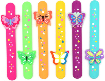 Cat Slap Bracelets for party- Silicone Wristbands Adjustable Party Favors, Classroom Prizes, Carnival Games - Birthday Gifts for Adults(6Pack)-LOCHSOEL